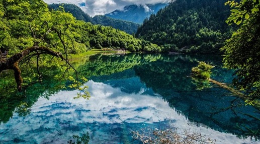 震后九寨沟的景色