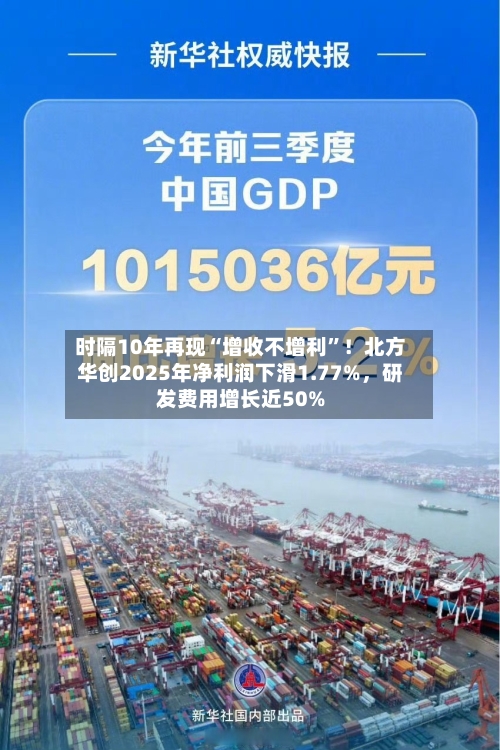 时隔10年再现“增收不增利	”！北方华创2025年净利润下滑1.77%	，研发费用增长近50%-第1张图片