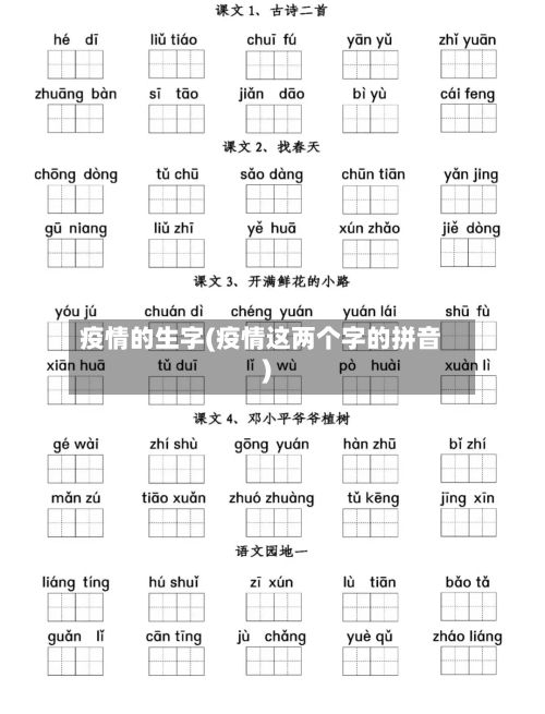 疫情的生字(疫情这两个字的拼音)-第3张图片