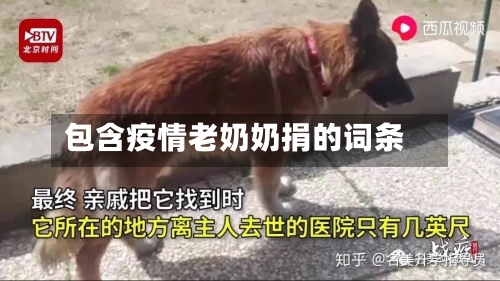 包含疫情老奶奶捐的词条-第1张图片